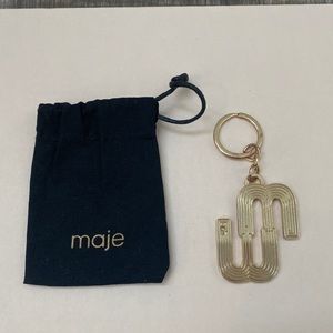Maje Double ‘M’ Gold Keychain